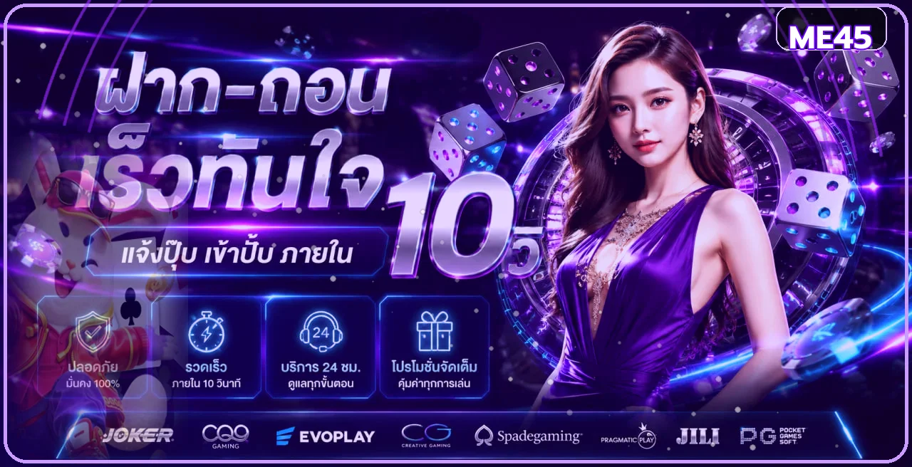 ภาพรวมค่ายเกมและระบบฝากถอนสำหรับ ME45